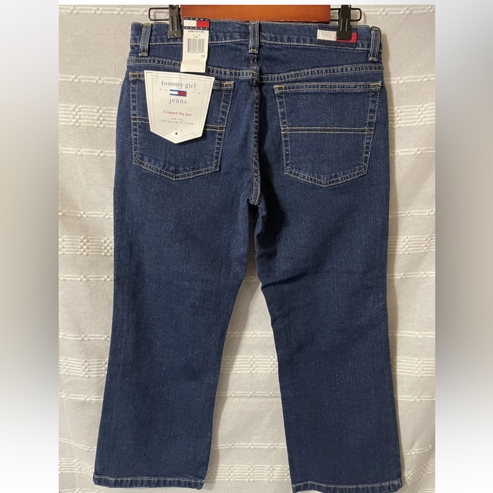Tommy Girl Jeans Cropped Hip Low Rise Slim Leg Jean Inseam 23” Waist 32
